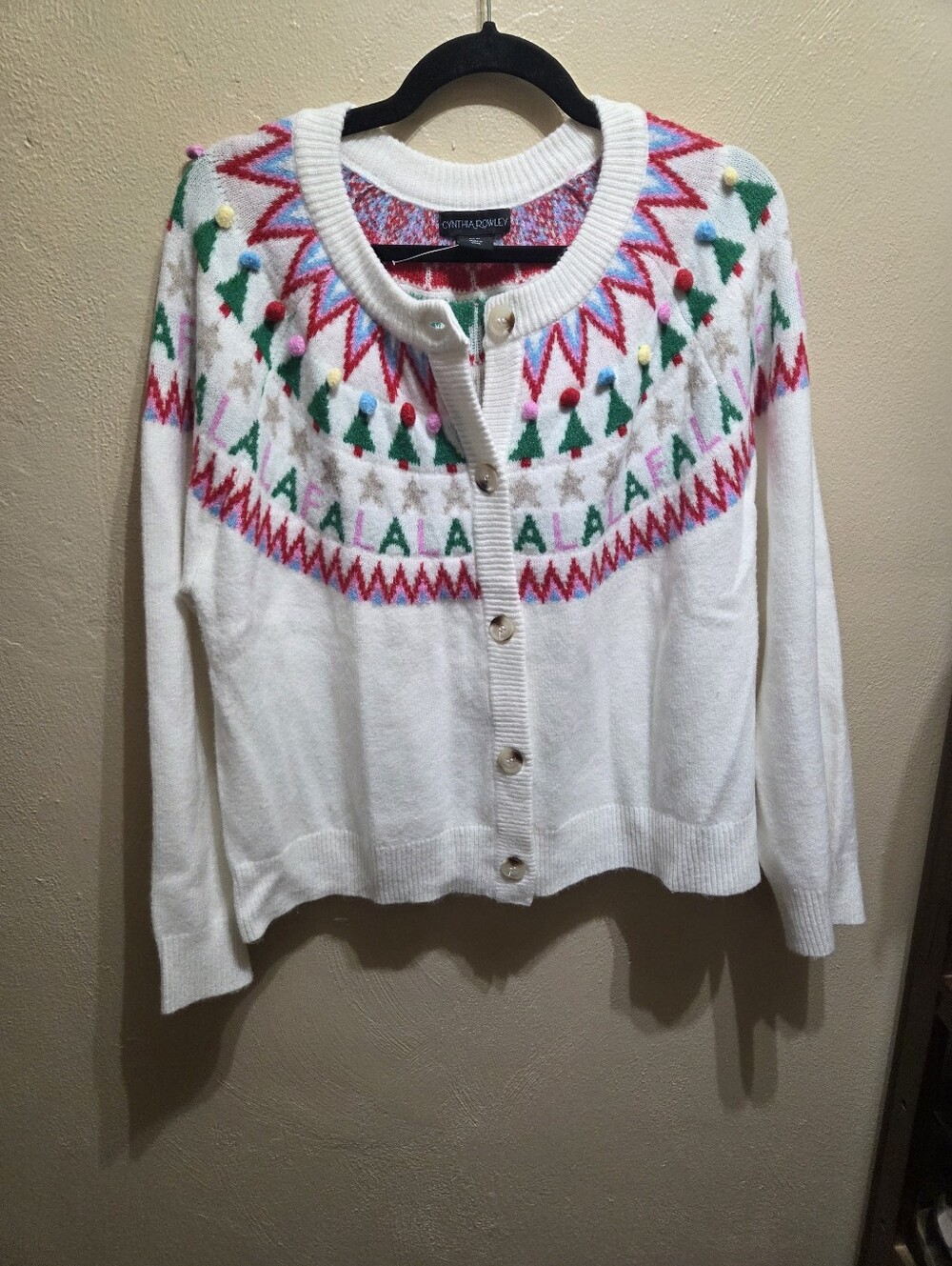 Cynthia Rowley Eden Holiday Fair Isle Sweater Size XL - Picture 2 of 6